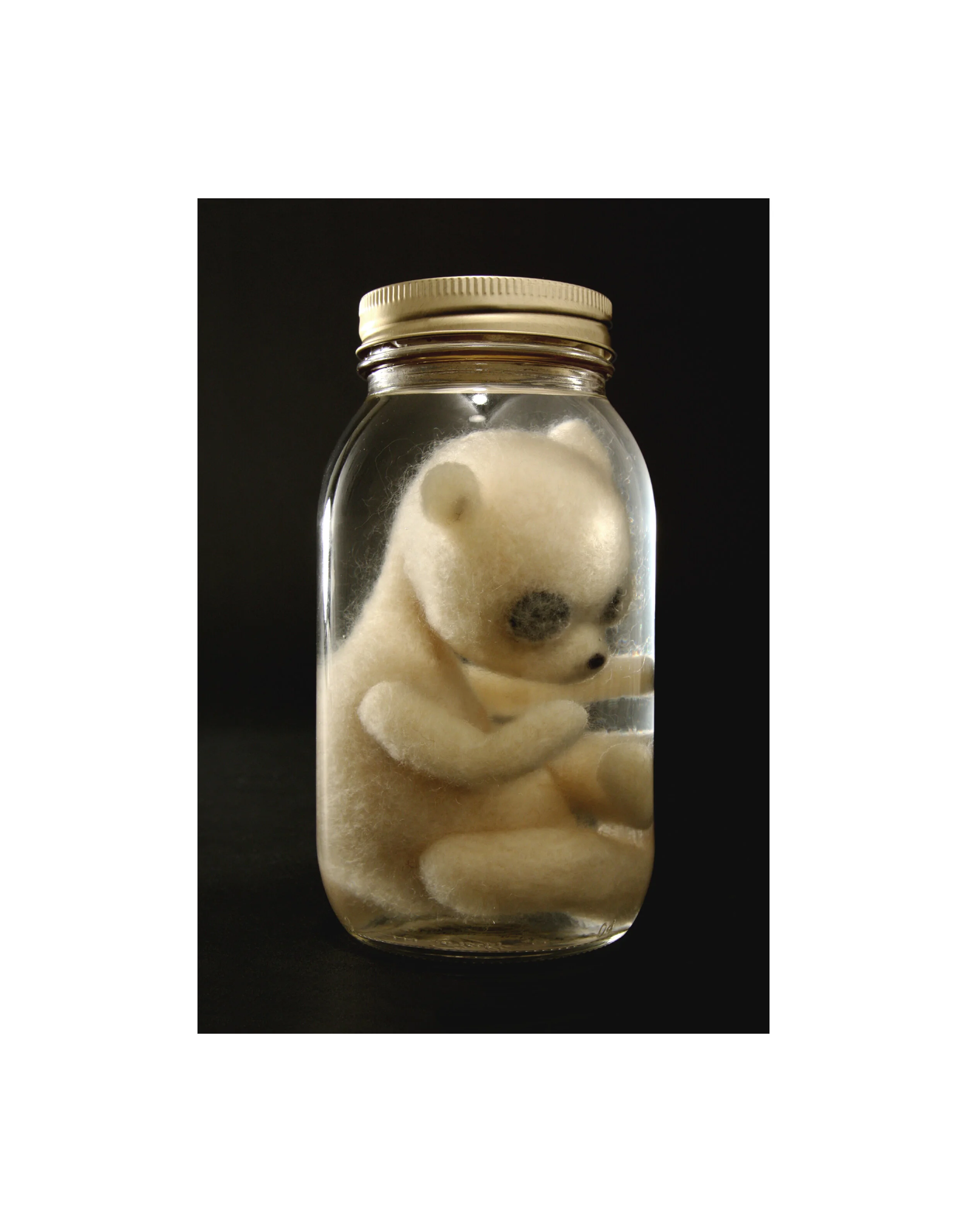 trio of teddy bear skulls matted print — Stephanie Metz